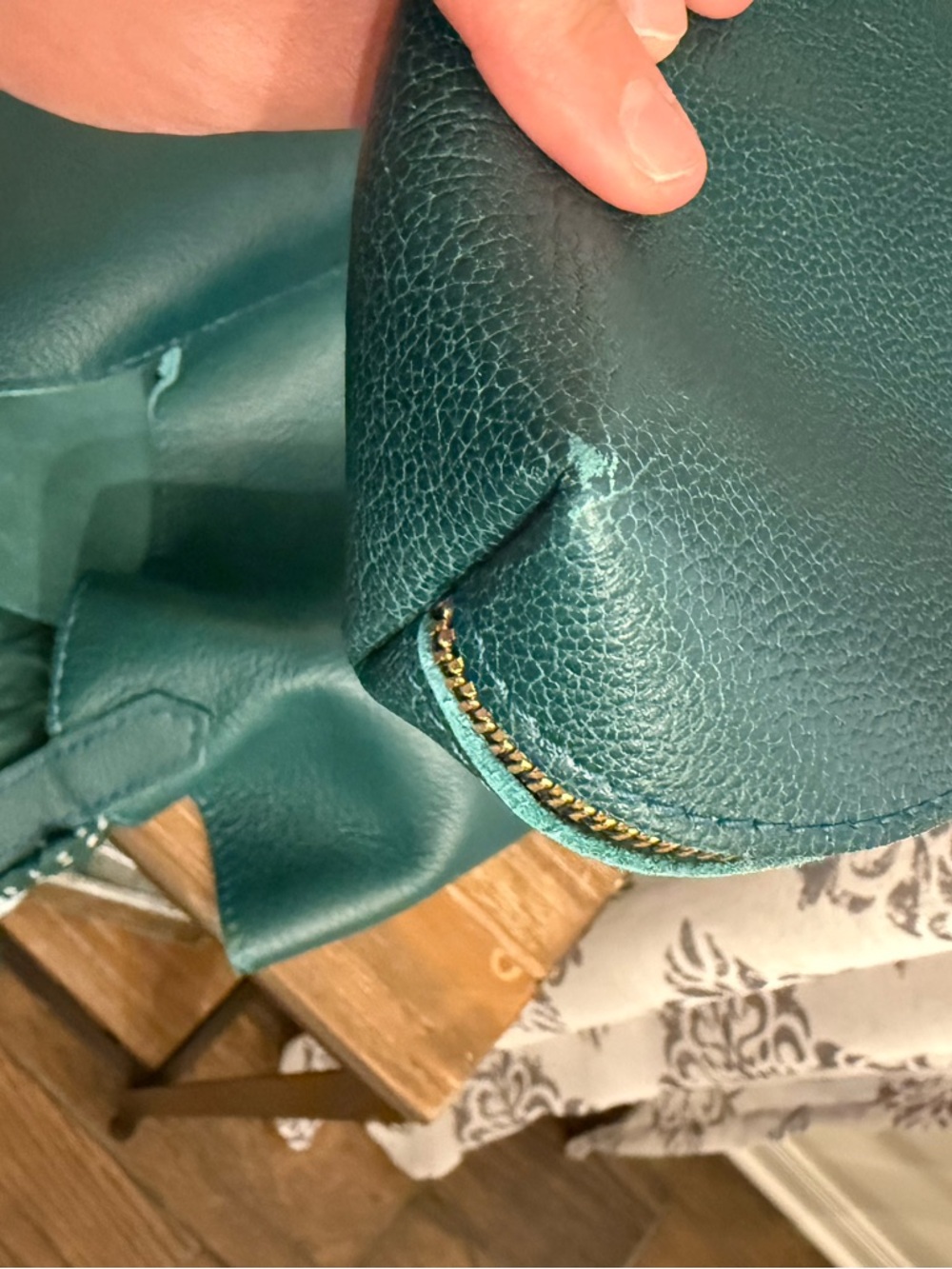Oversized Naomi Shoulder Bag and TacoTassel in Sea Glass - Picture 4 of 9